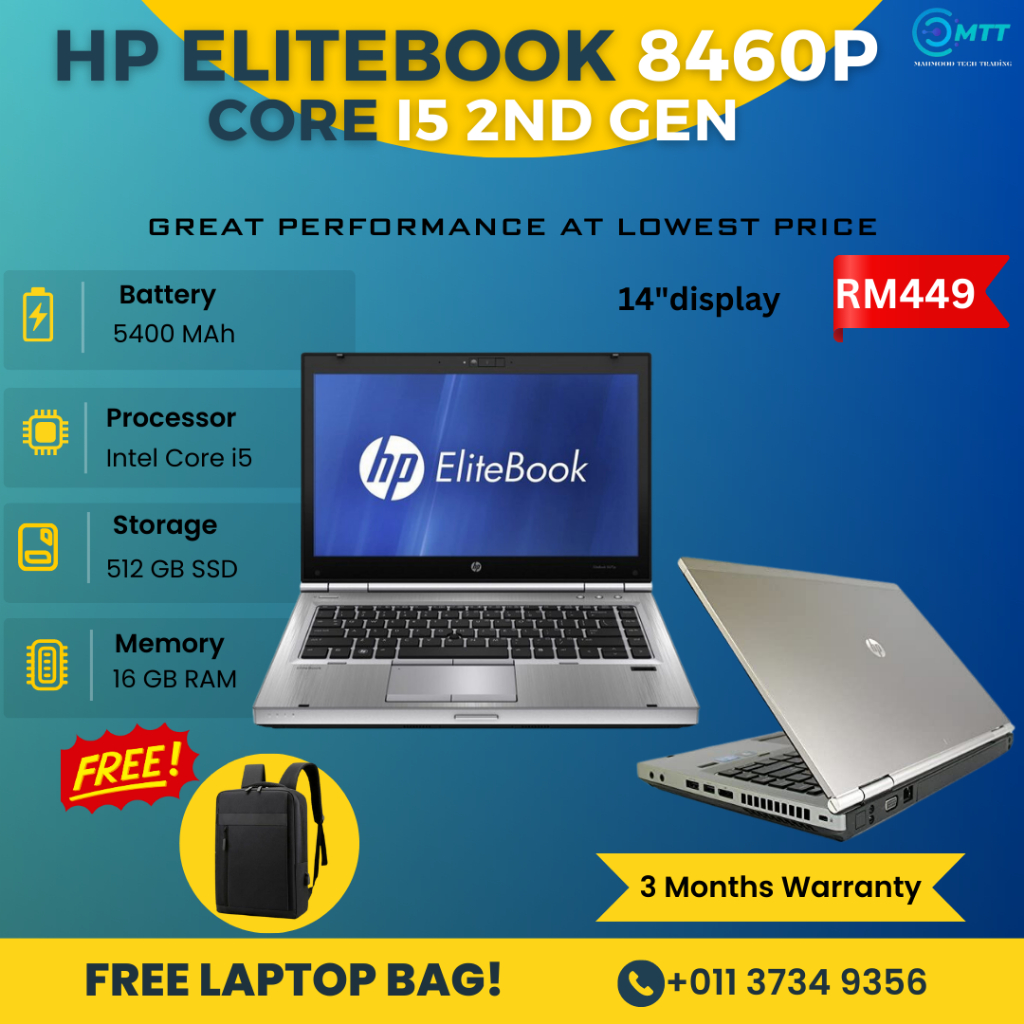 Hp Elitebook 8460p Core I5 14 Inches 16gb 512gb Ssd Shopee Malaysia 1119