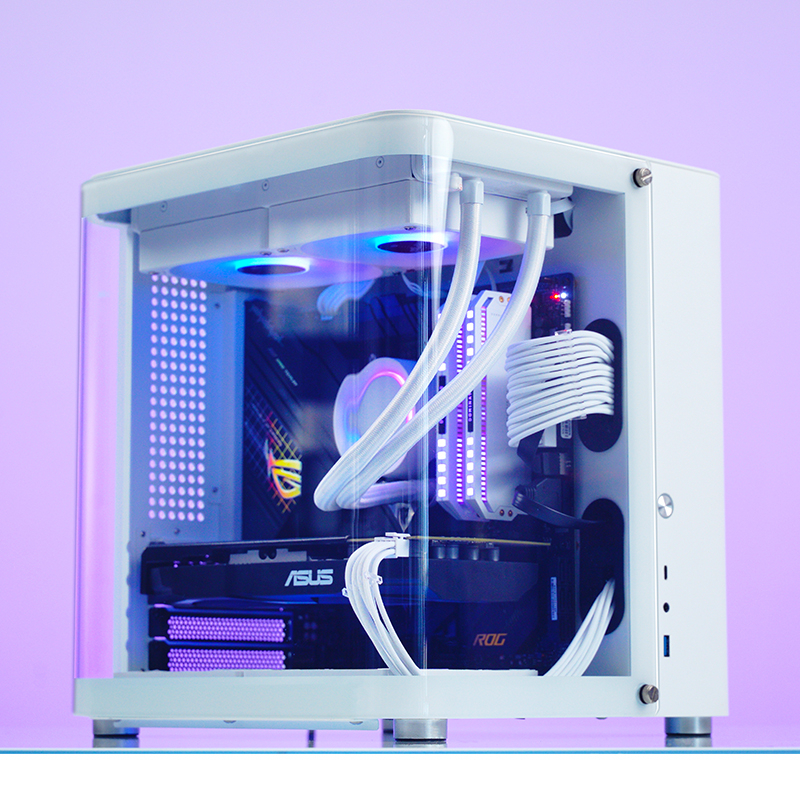Jonsbo TK-1 PC ITX / MATX Gaming Chassis Desktop Casing ( Black / White ...