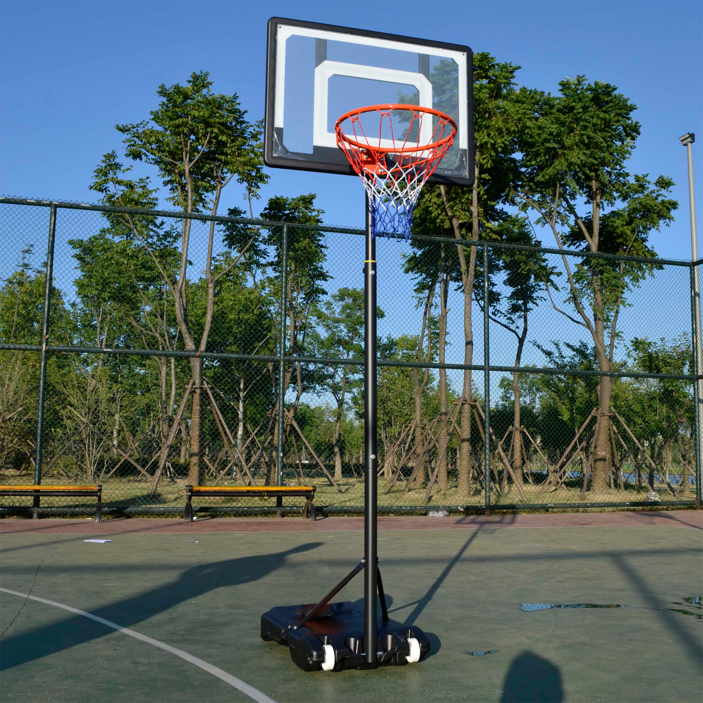 (black) tiang bola jaring HNZ Sport teenagers basketball hoop stand