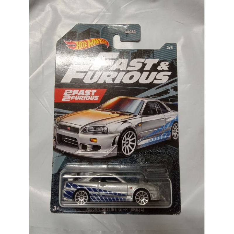 Nissan Skyline GTR R34 Brian Fast Furious Hot Wheels | Shopee Malaysia