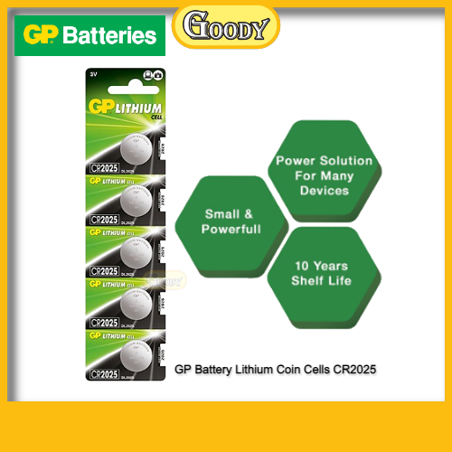 GP Battery Lithium Coin Cells CR2025 | Shopee Malaysia