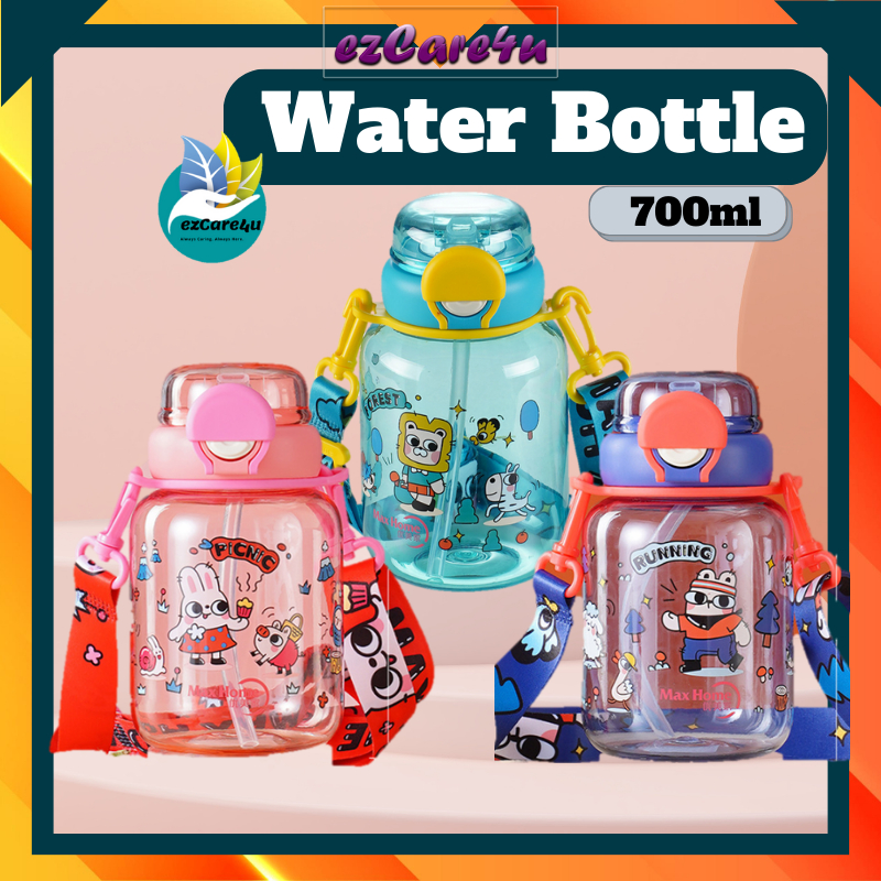 Water Bottle Kids Water Bottle 700ml Kids Fat Bottle Anti-Leak Silicone ...