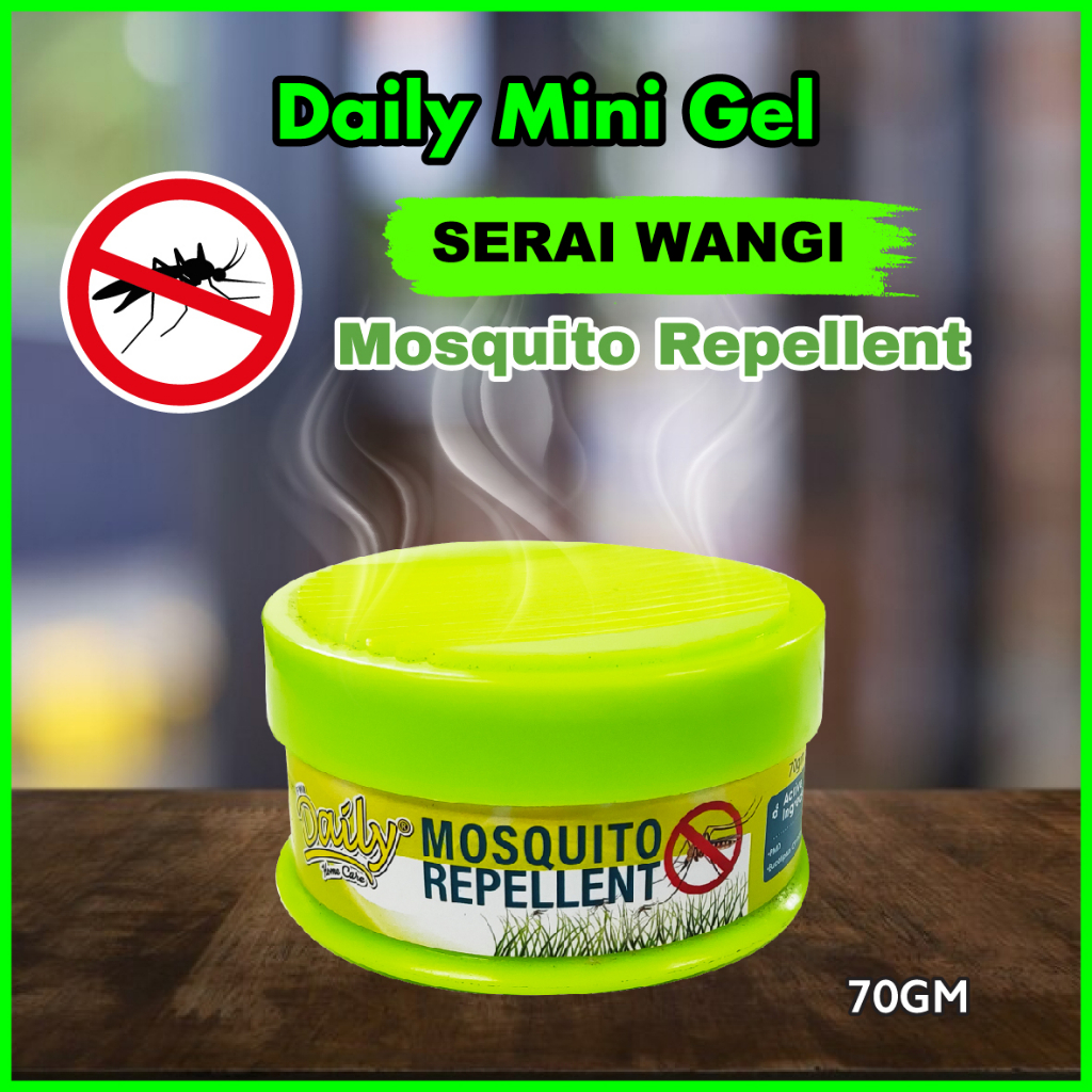 DAILY Lemon Grass Mini Gel Mosquito Repellent Anti Mosquito ( Penghalau ...