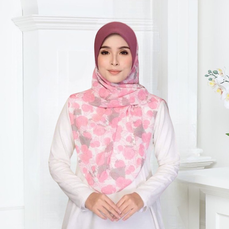 𝗣𝗢𝗦𝗧 𝗧𝗢𝗗𝗔𝗬 Bidang 45 55 Tudung Bawal Instant Corak Printed Bawal Curve ...