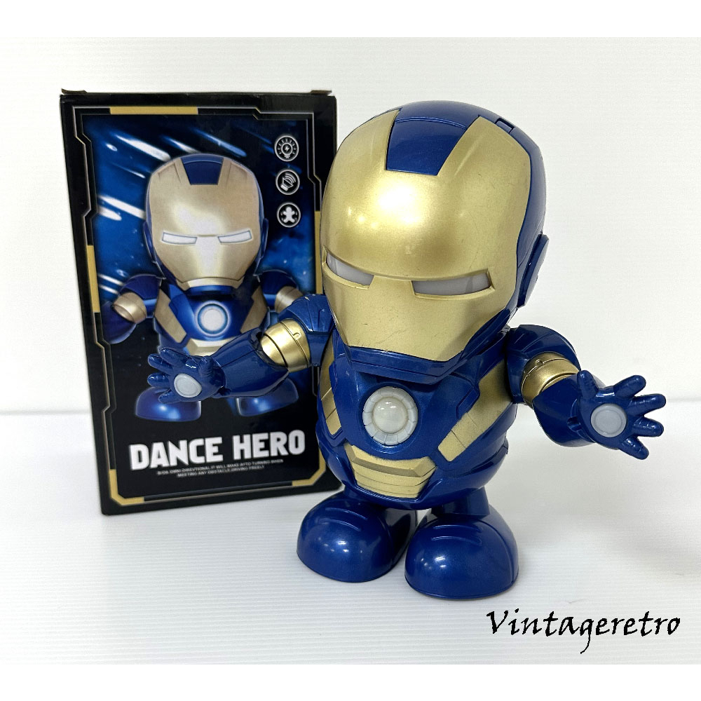 🌀SUPER HERO DANCE HERO BLUE IRON-MAN ⭐MUSIC LIGHT ⭐SWING