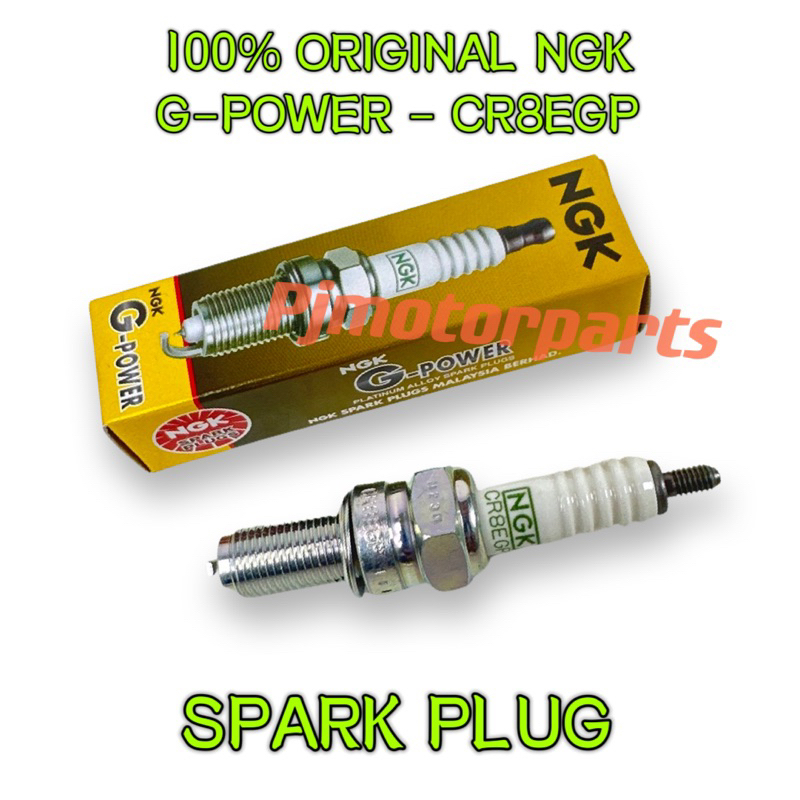 (100 ORIGINAL NGK) CR8EGP GPOWER SPARK PLUG Y15 Y15ZR FZ150 MT15 R15
