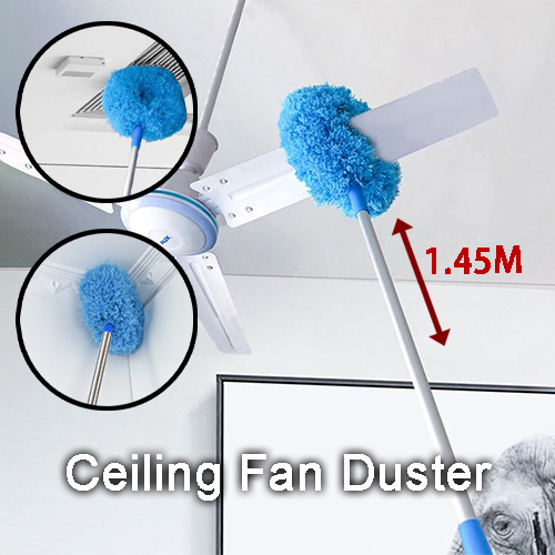Ceiling Fan Duster Absorb Dust Cleaner Brush Long Telescopic Extendable