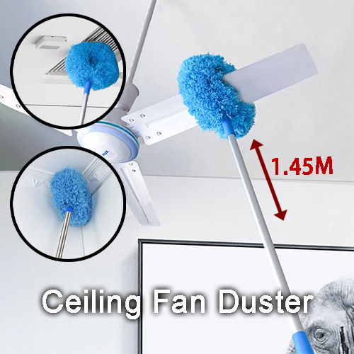 Ceiling Fan Duster Absorb Dust Cleaner Brush Long Telescopic Extendable ...