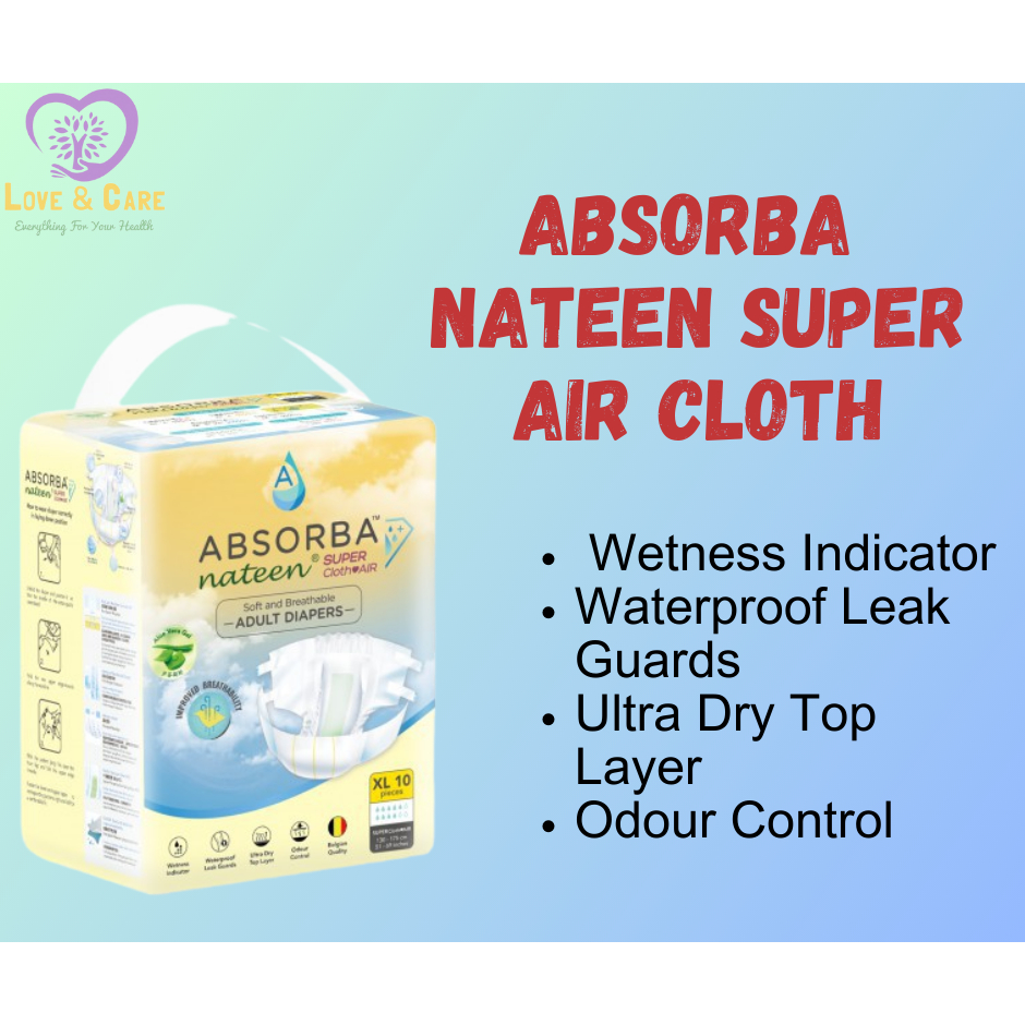 DIAPERS ABSORBA NATEEN SUPER AIR CLOTH ADULT DIAPERS | Shopee Malaysia