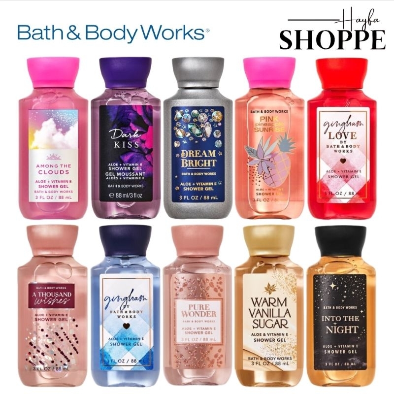 🚨💯 ORIGINAL🚨 BATH AND BODY WORKS SHOWER GEL 88MLS TRAVEL SIZE Shopee