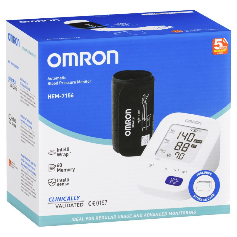 Omron Blood Pressure Meter Intelli Wrap HEM-7156 & HEM-7156T (Without Adapter)