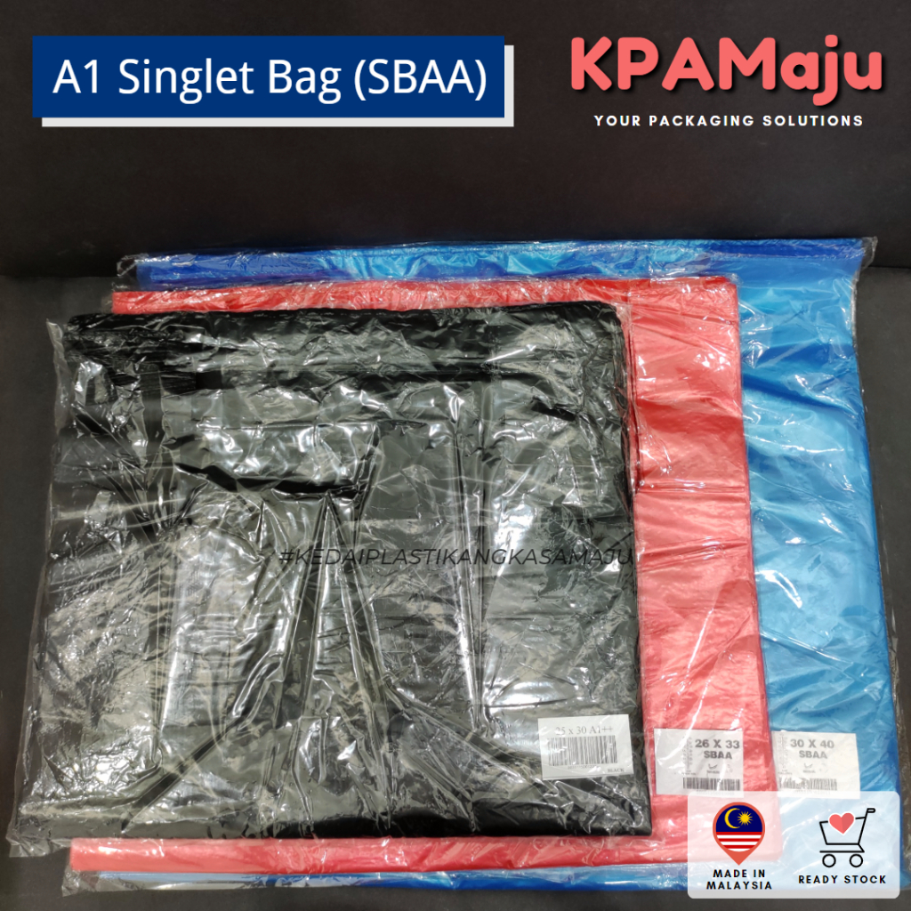 A1 Singlet Bag Colour (SBAA) Plastic Bag, Handle Bag, Tshirt Bag