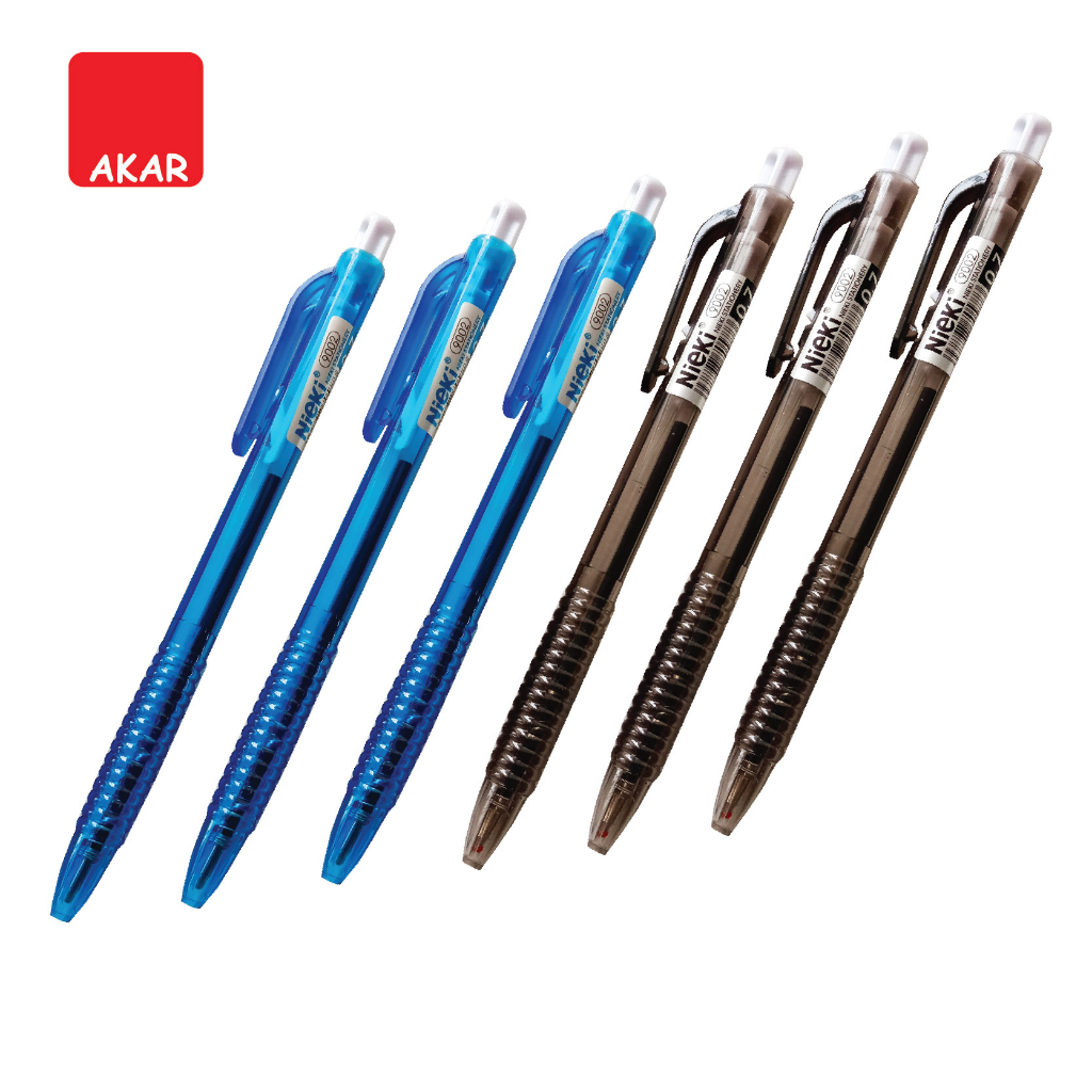 Economy Ball Point Pen 0.7mm 6pcs/set 9002 Blue Black Ball Pen