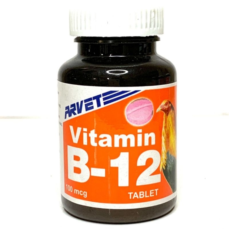 [Ready Stock] ARVET VITAMIN B-12 100 Tablets Fighting Cocks Ayam Sabong ...