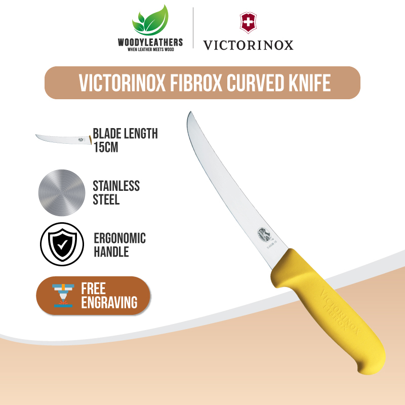 Victorinox Fibrox Boning Knife - 15cm Curved Wide Blade