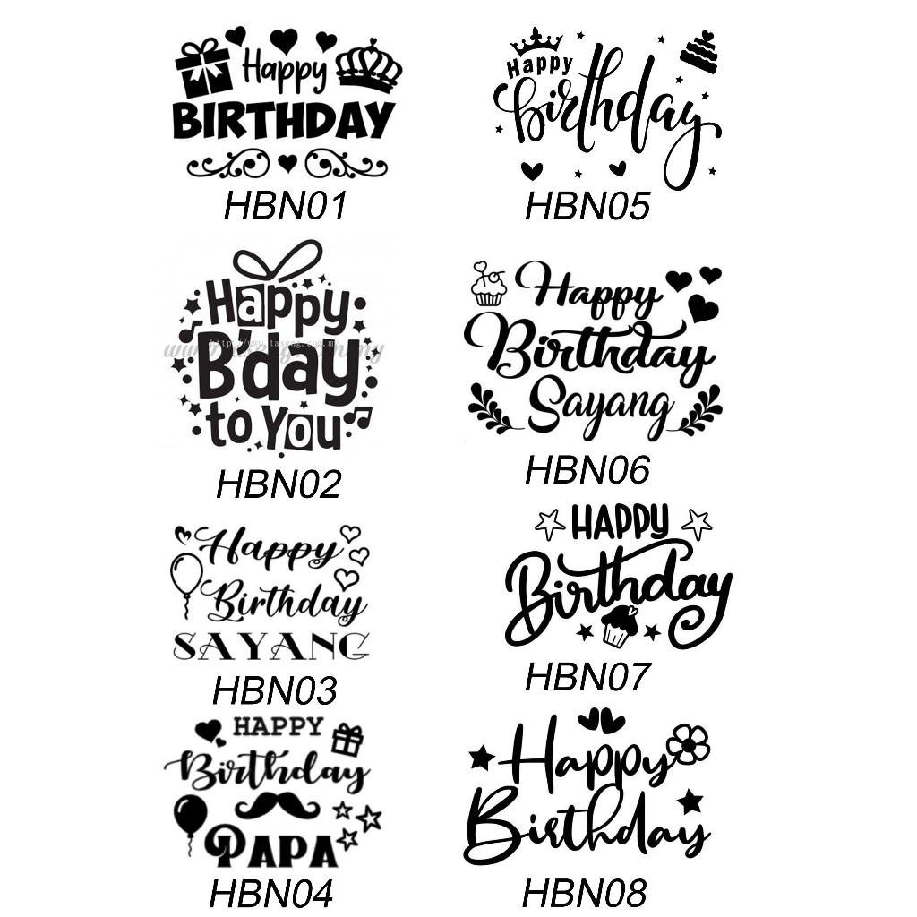 Sticker Happy Birthday Shopee Malaysia