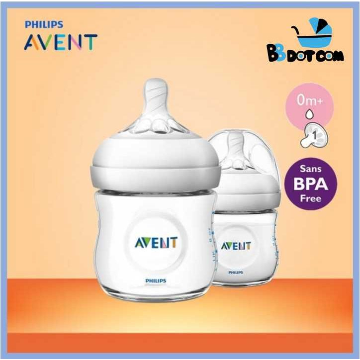 Avent Botol Susu Natural Baby Feeding Bottle 4oz 125ml Twin Pack - Main Image