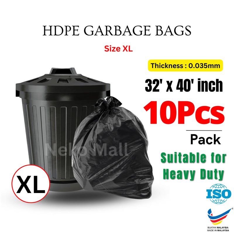 Hdpe Garbage Bag Rubbish Bag (S,L,XL,XL)Trash Bag Heavy Duty Industry ...