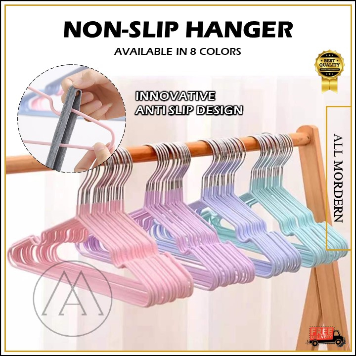 READY STOCK Hangers Stainless Steel NON-Slip Hanger Baju Penyangkut ...