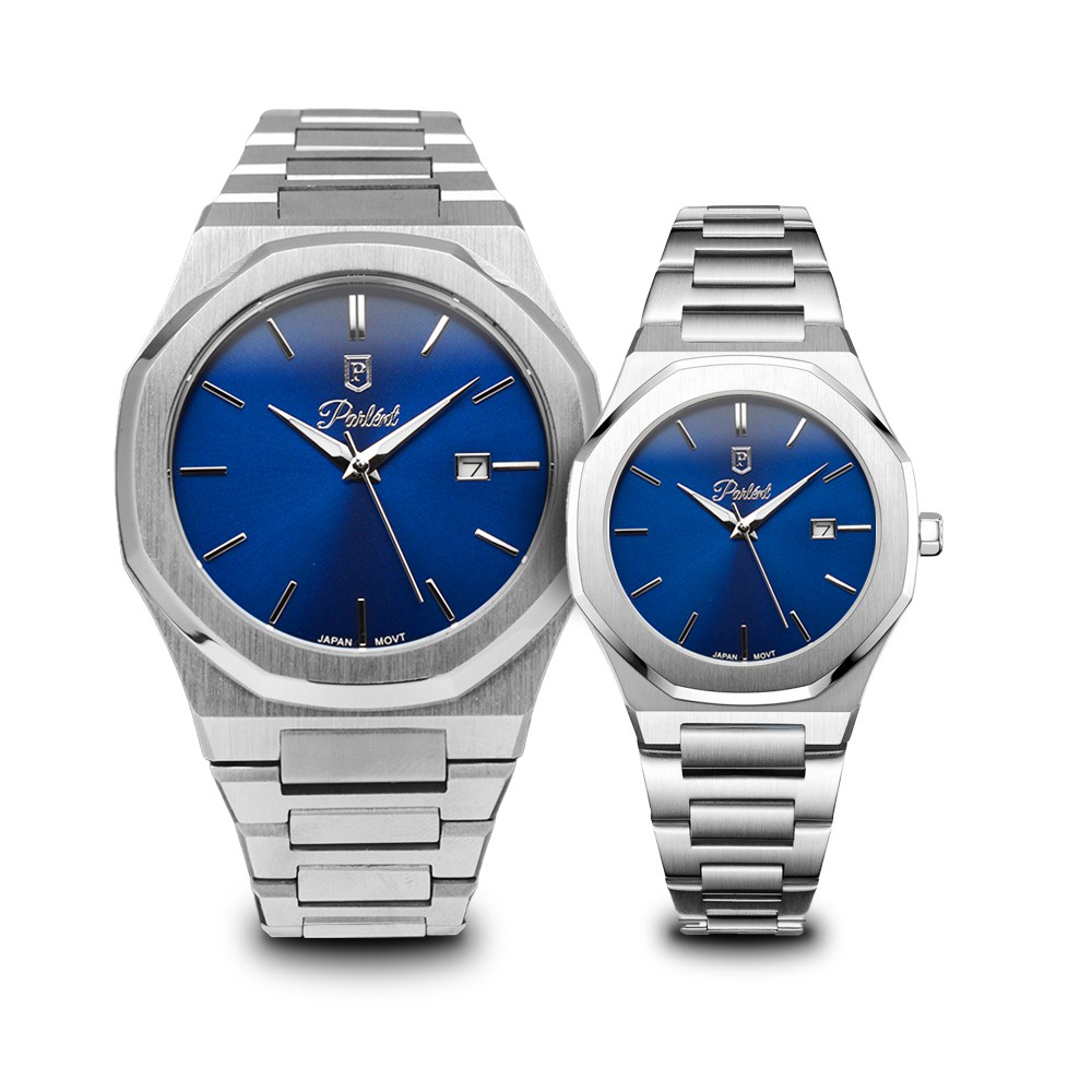 Jam Tangan Parlent Couple Palladium Steel Shopee Malaysia