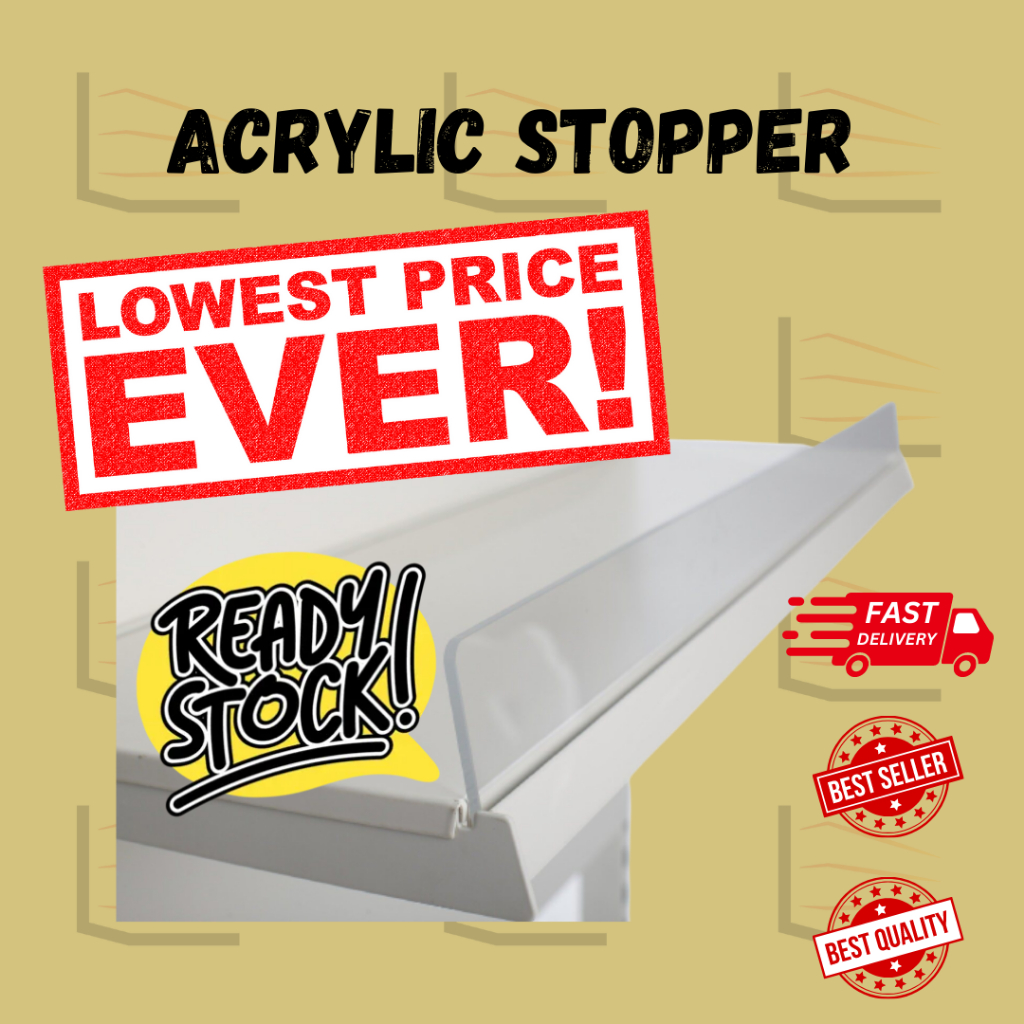 10pcs Thickness 2mm x 3ft/4ft x 6cm Acrylic Transparent Clear Stopper