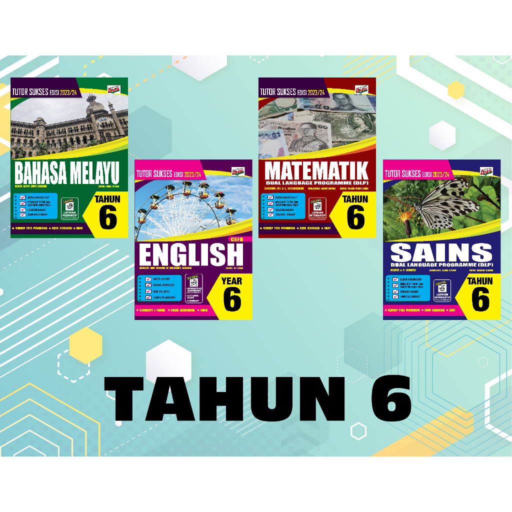 VISION - Tutor Sukses Edisi 2023/24 Tahun 6 (SET) [Dwibahasa, Buku ...