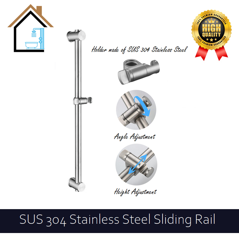 SUS 304 Fully Stainless Steel Shower Sliding Rail Handheld Shower Head ...
