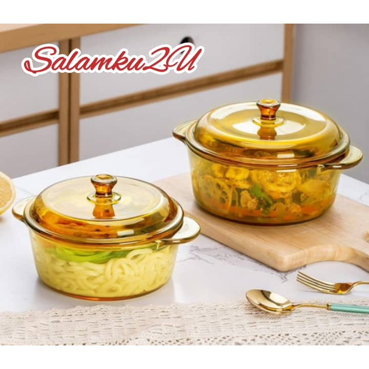 Heat Resistant Glass Casserole Saucepan Clear Glass Casserole Shopee