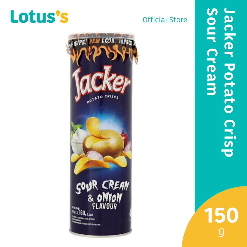 Jacker Potato Crisps - Sour Cream (150g) | Shopee Malaysia