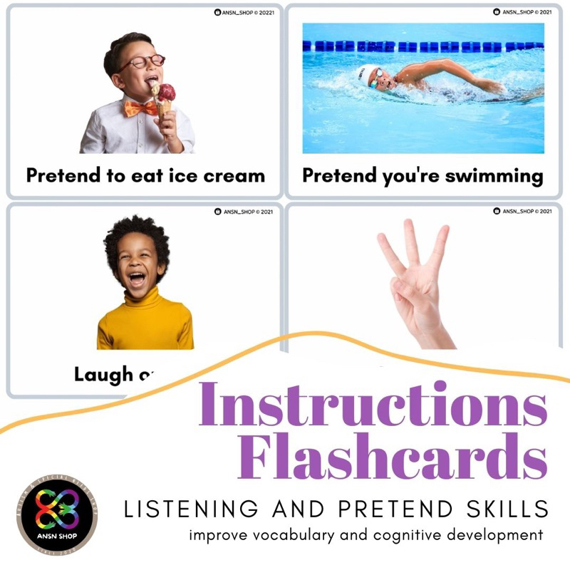 Instructions Flashcards Games (PDF) Speech Therapy / Turn Taking ...