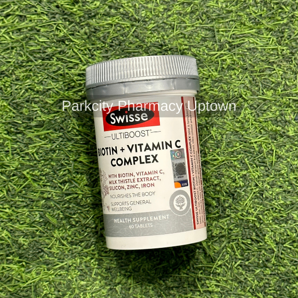 Swisse Ultiboost Biotin Vitamin C Complex with Added Milk Thistle Zinc Iron [60s 0476] Expiry