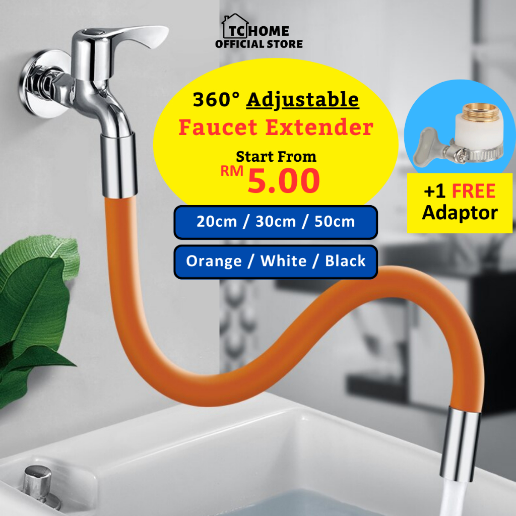 Faucet Extender Rotating Water Tap Extension Pipe Getah Paip Air