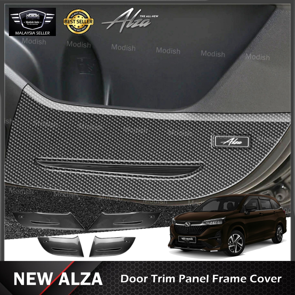 SHINEKA Carbon Fiber Door Armrest Trim Strip – Fits Dodge Charger 2011+ (4-Piece Set)