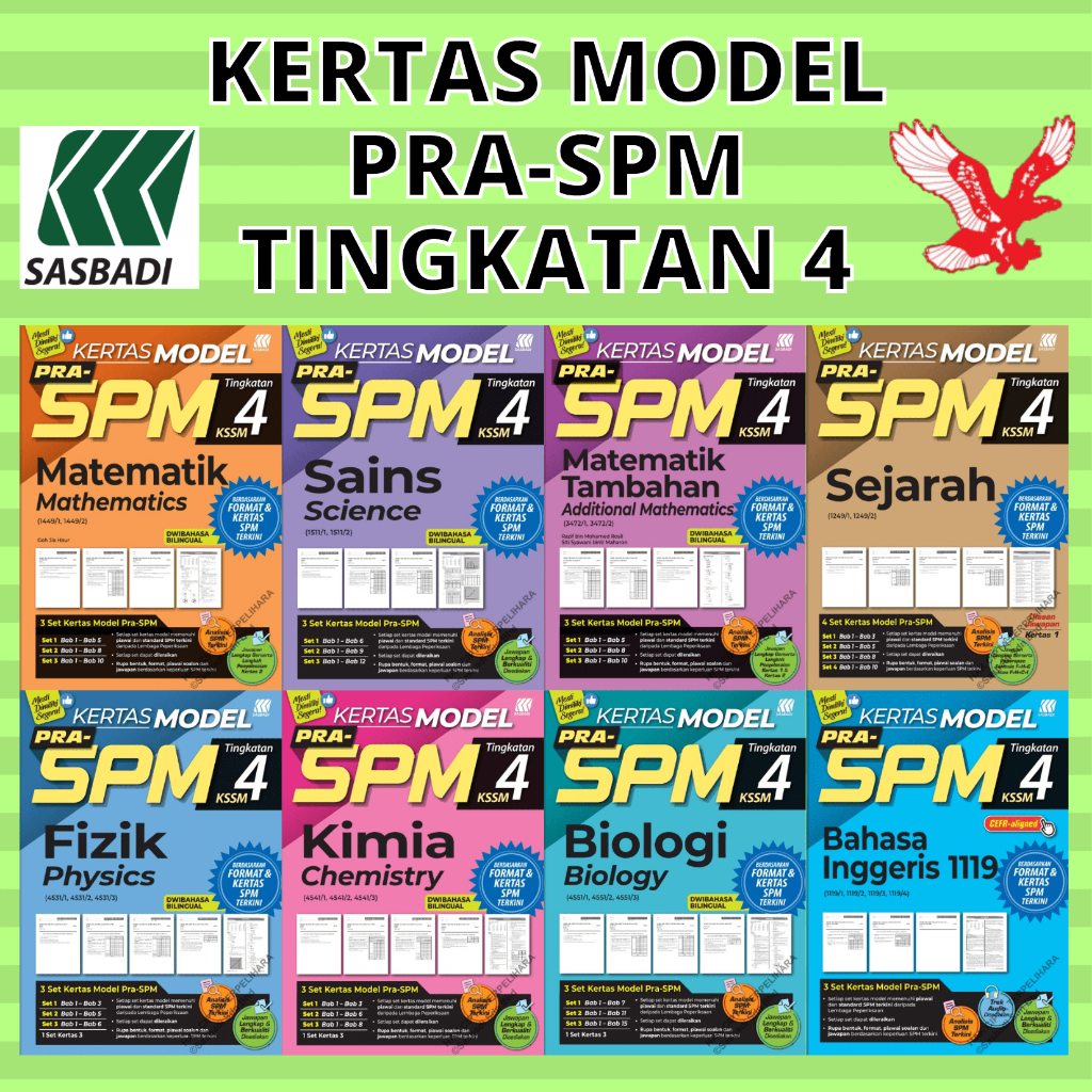 [jasa] Sasbadi Buku Latihan Kertas Model Pra Spm Tingkatan 4 2023