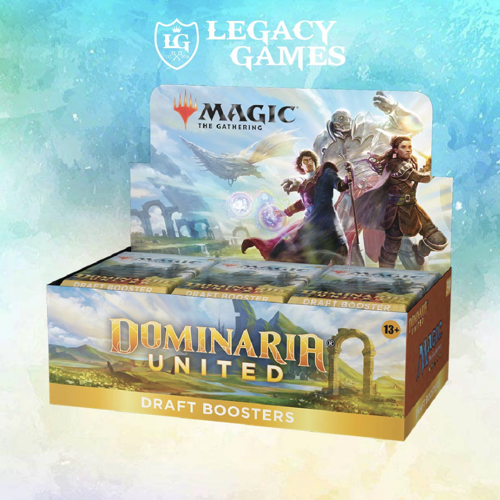 MTG Dominaria United Draft Booster Box 36 Packs + Box Topper Card