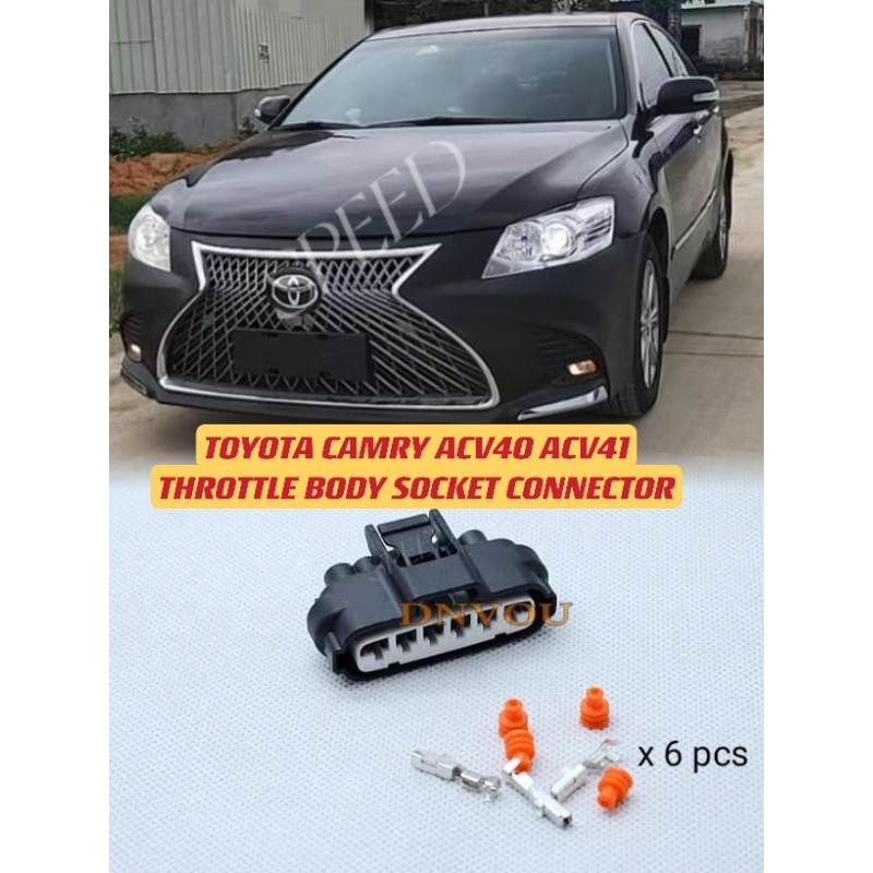 TOYOTA CAMRY ACV40 ACV41 THROTTLE BODY SOCKET CONNECTOR WITH SEALS AND ...