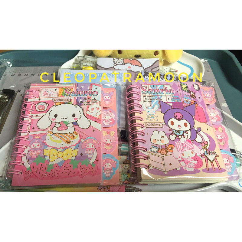 Sanrio Kuromi Cinna Melody Hello Kitty Purin Twin Special Handbook Memo ...