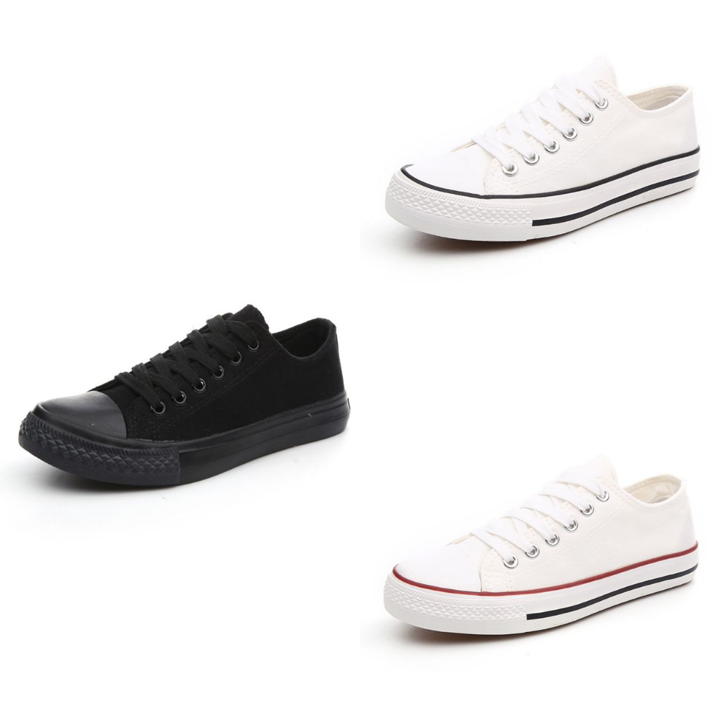 (Size 3544) Kasut Sekolah Scool Shoes Unisex Men Women Canvas Uniform