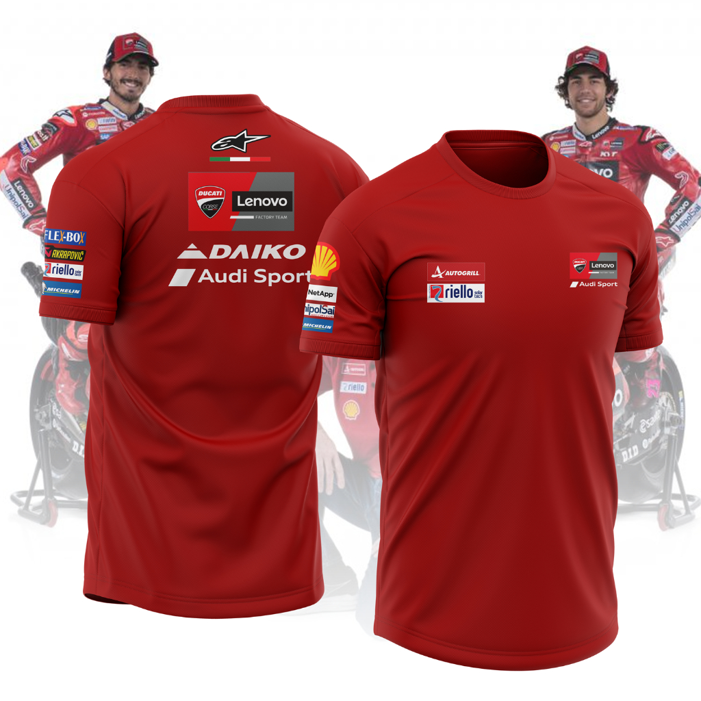 [MotoGP 2021] T-Shirt microfiber Ducati team Crew | Shopee Malaysia