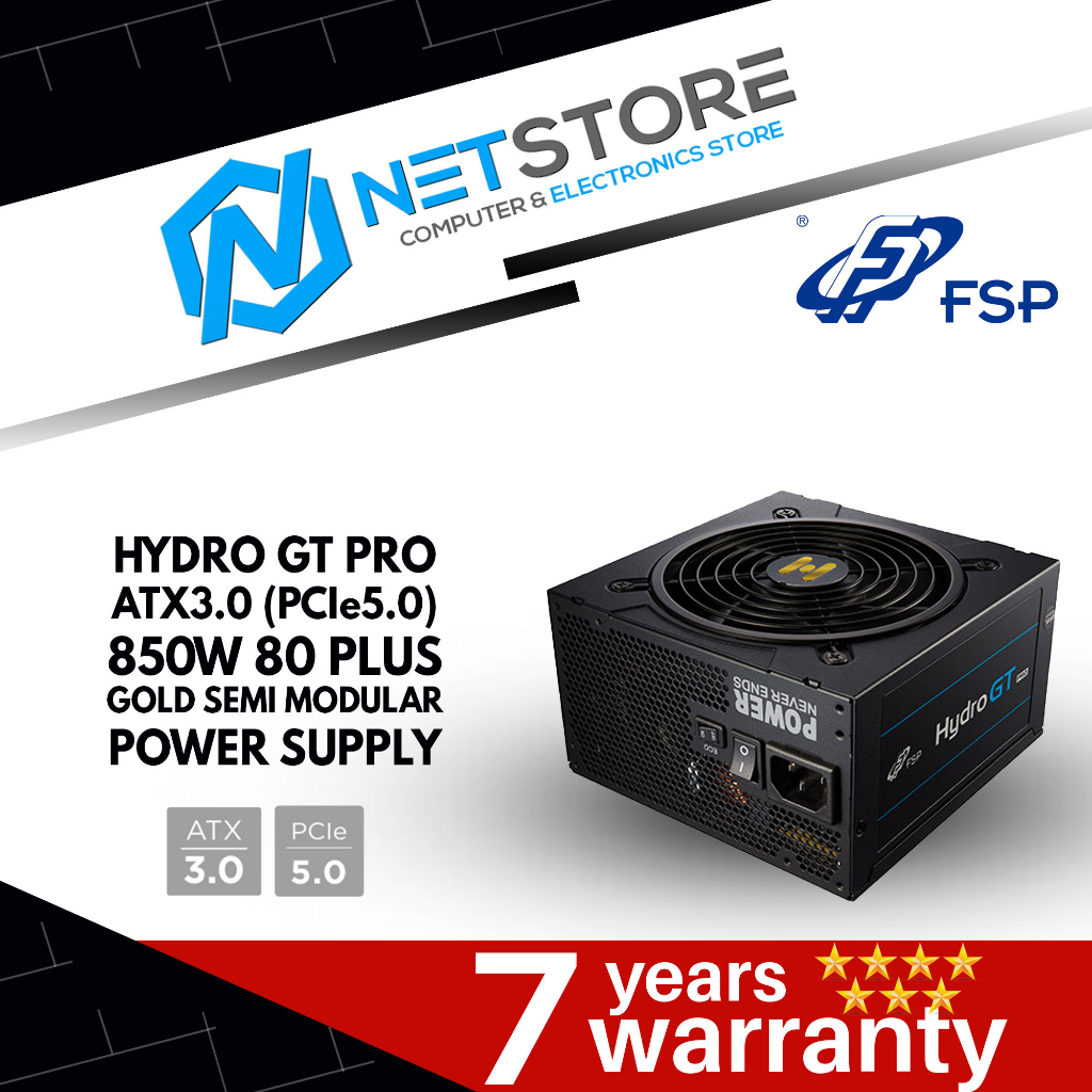 FSP HYDRO GT PRO 850W 80 PLUS GOLD SEMI MODULAR ATX3.0 (PCIe5.0