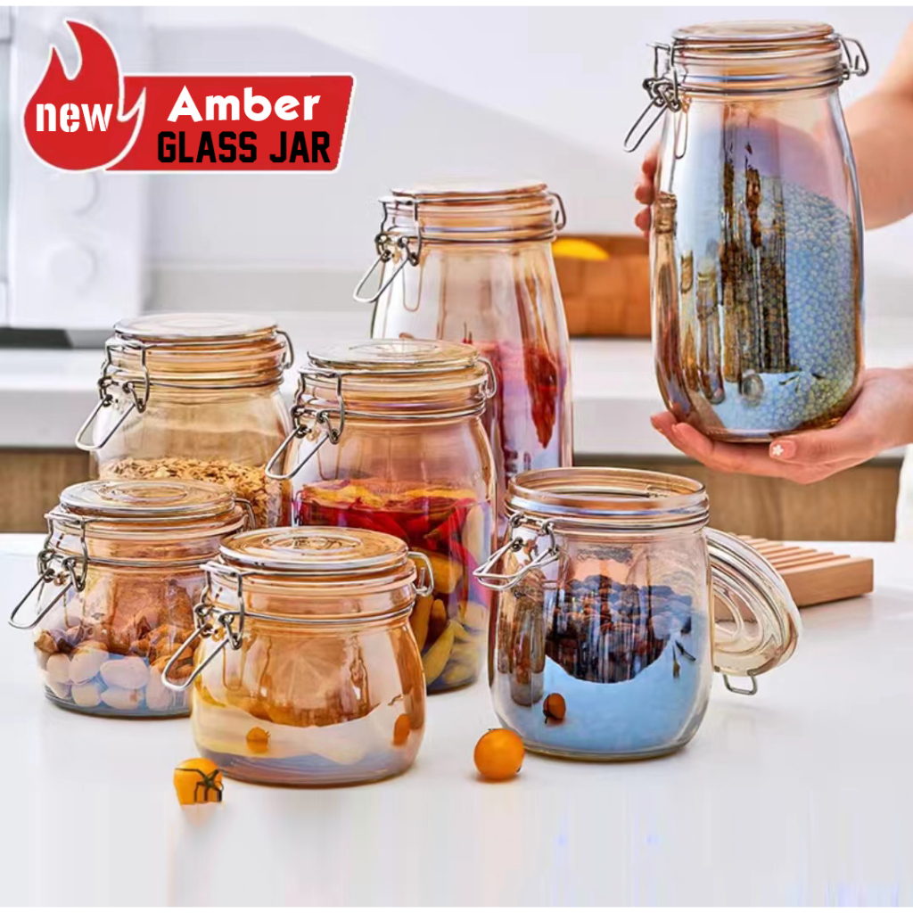 500ml 750ml 1000ml 1500ml Air tight Glass Jar BPA free Ecofriendly