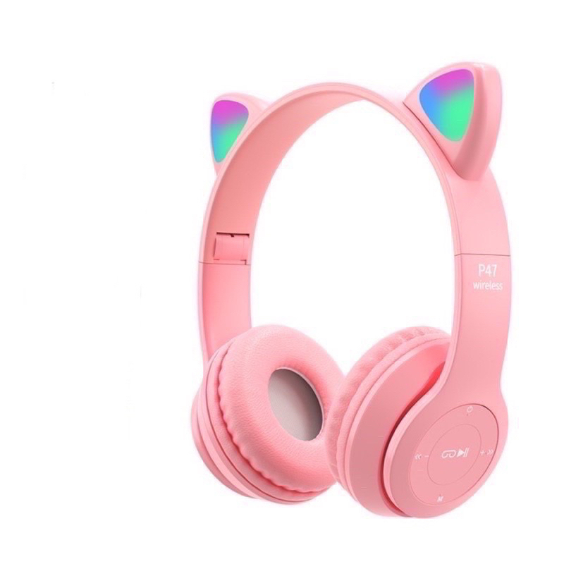 Stock In Malaysia cat ear headphone wireless headphone bluetooth LED
