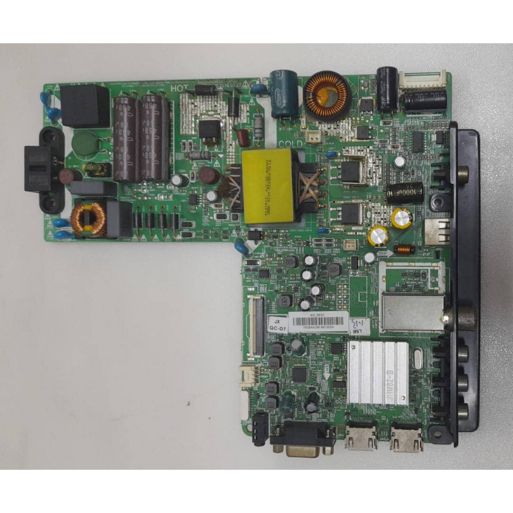 (C074) Toshiba 40L3650VM Mainboard, Ribbon, Button, Sensor. Used TV