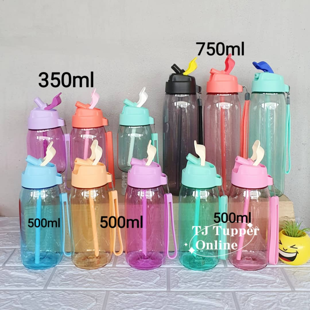 Tupperware H2go Eco Bottle with Straw 350ml / 550ml / 750ml | Shopee ...