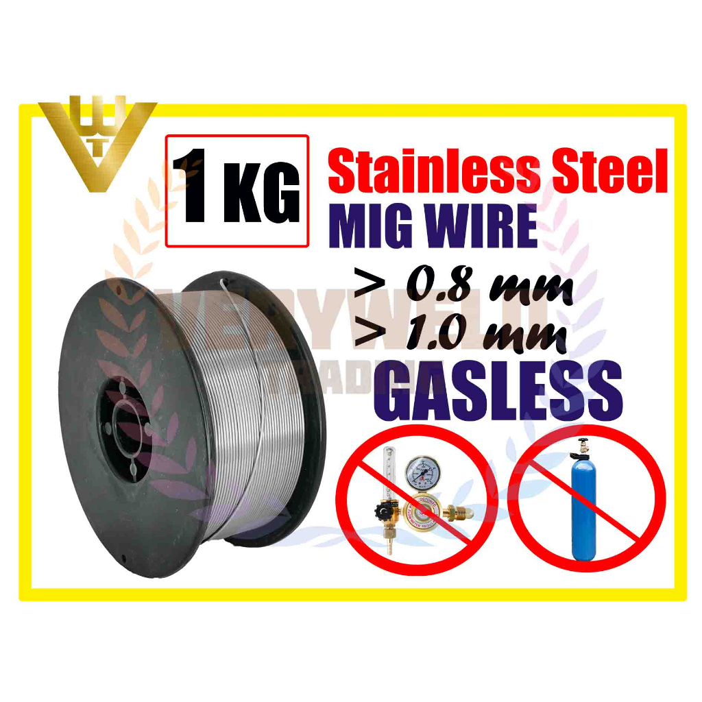VERYWELD 1Kg Gasless E308LT03 Stainless Steel Mig Wire Coil Welding Shopee Malaysia