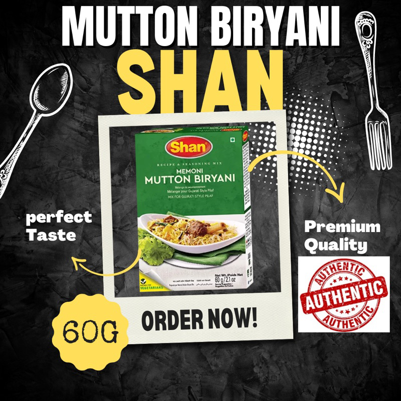 SHAN MEMONI MUTTON BIRYANI MASALA (REMPAH NASI BIRYANI KAMBING MEMONI ...