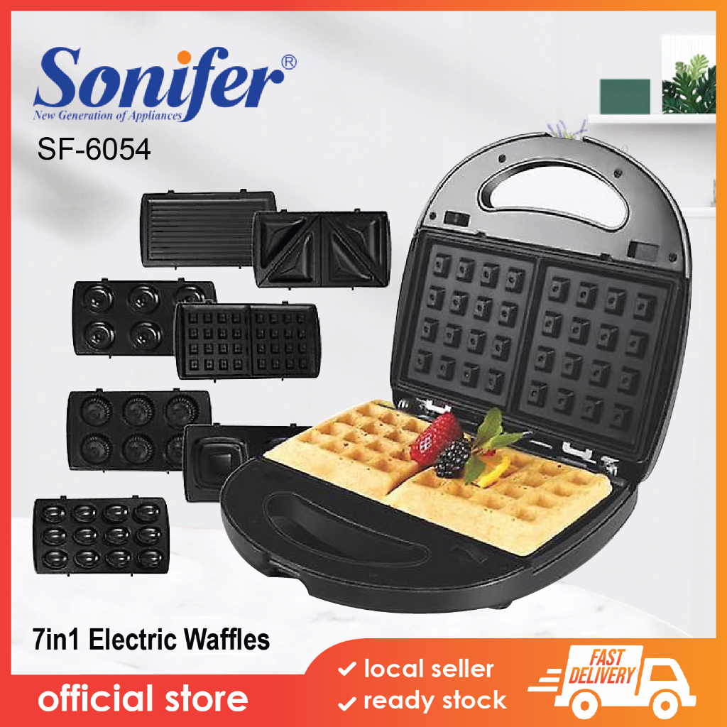 Sonifer Sf 6054 7in1 Electric Waffles Maker Sandwich Breakfast Machine