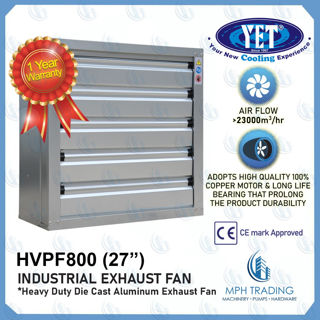 YET HVPF800 (27") Full Stainless Steel High Vol Industrial Propeller