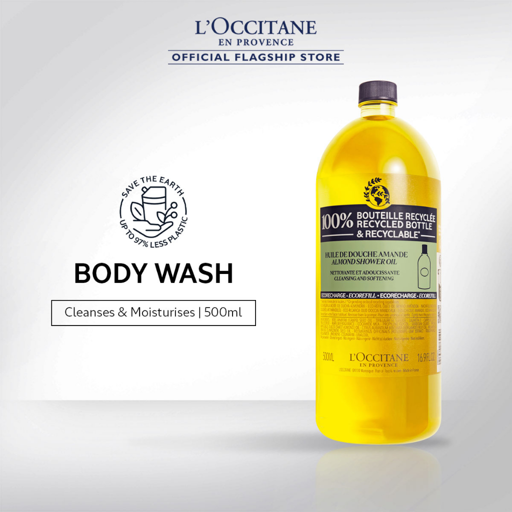 L'Occitane Almond Shower Oil EcoRefill 500ml Shopee Malaysia