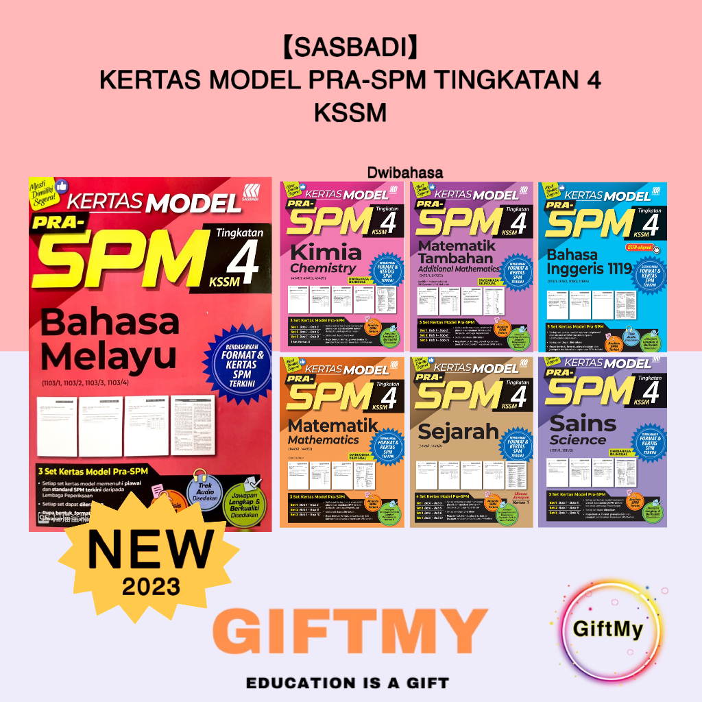 【sasbadi】kertas Model Pra Spm Tingkatan 4 Kssm 2023 Dwibahasa — Test